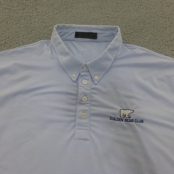 G/Fore Shirt Mens XXL Polo Golf Striped Blue Performance Golden Bear Club - Picture 3 of 12